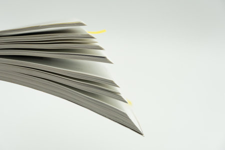 Open book cover on a white backgroundの写真素材