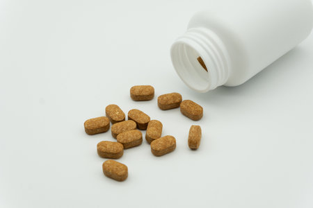 Medical concept using pills and various propsの写真素材