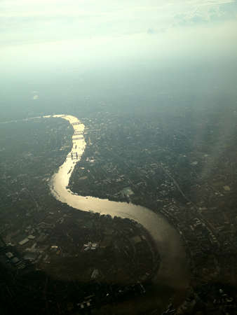  London sky-Thames riverの写真素材