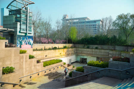 building garden park corridorのeditorial素材