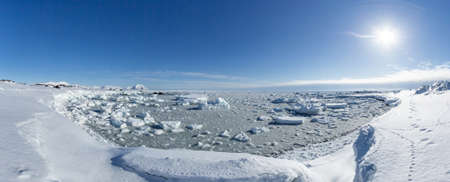 Arctic winter in the south of Spitsbergen