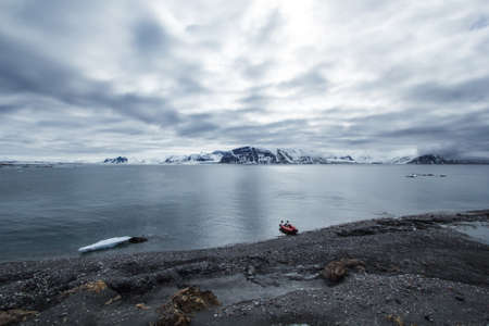 Arctic winter in the south of Spitsbergenの写真素材