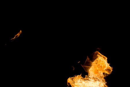 Fire in black background