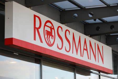 Czestochowa, Poland - 17 March 2020: Rossmann store. Rossmann GmbH commonly known as Rossmann Drogeria Parfumeria Cosmetic Shop is the second largest drugstore chain based in Germanyのeditorial素材