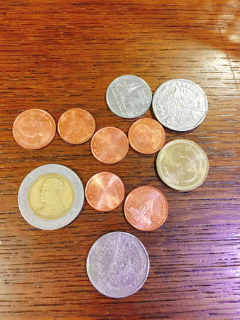 All coins baht in Thailand.