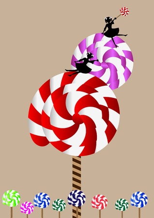 Lollipop treeのイラスト素材