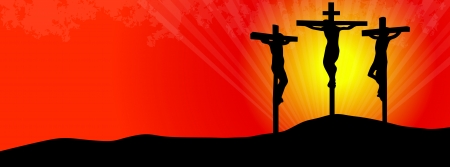 Crucifixion of christ -facebook coverのイラスト素材