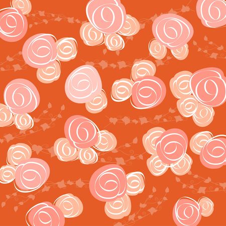 Seamless pattern with rosesのイラスト素材