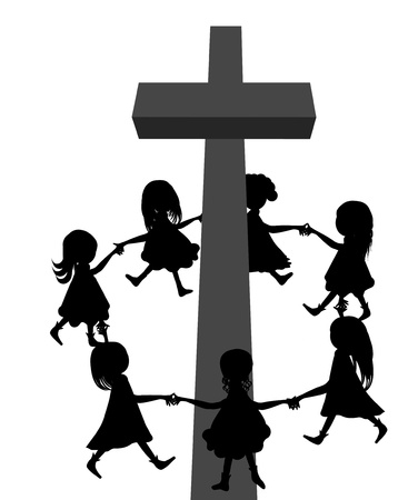 Circle Around Crossのイラスト素材