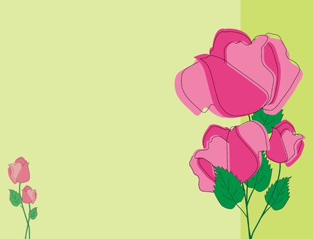 Greeting card with rose のイラスト素材