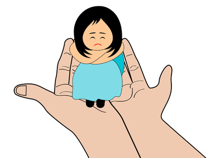 Sad girlのイラスト素材