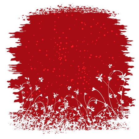 Grunge flower のイラスト素材