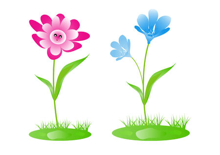Two cute flower のイラスト素材