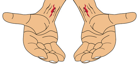 The hand of Christのイラスト素材