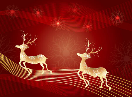 Christmas deerのイラスト素材