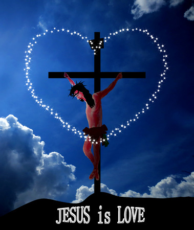 Jesus Christ Crucifixion-Good fridayの写真素材