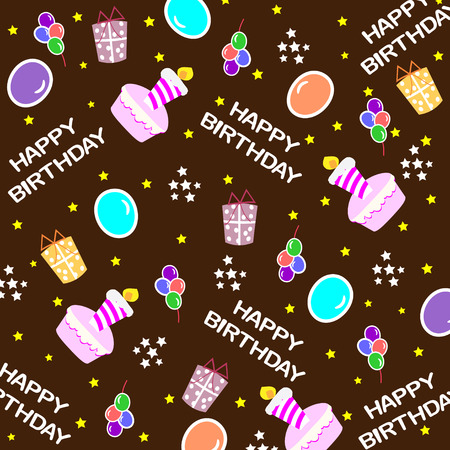 Happy birthday seamless background patternのイラスト素材