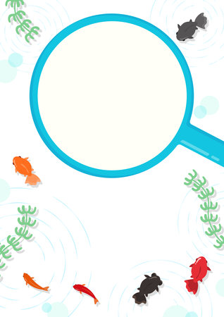 Image of summer festival, illustration of goldfish scooping.のイラスト素材