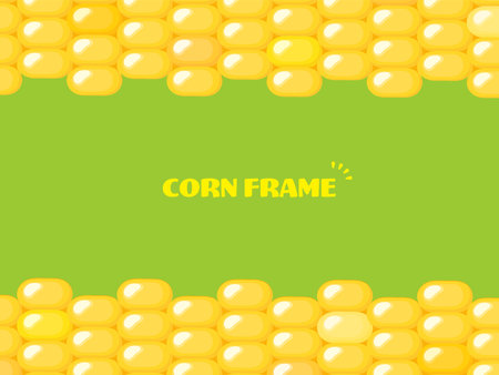 Thanksgiving image, corn frame illustration. Vector illustrationのイラスト素材