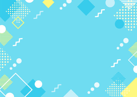 Abstract blue background with geometric elements. Vector illustration.のイラスト素材