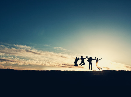 Sunset silhouettesの写真素材