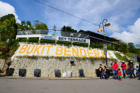 Penang,Malaysia - December 28, 2011  The tourists walking and exploring around Penang hill in the afternoon at Penang ,Malaysia のeditorial素材