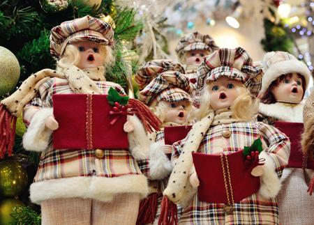 Christmas Carolers decorationの写真素材