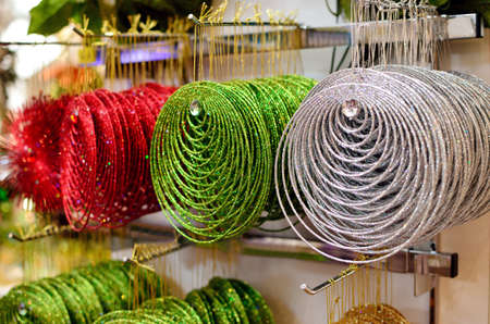 Christmas hanging decorationの写真素材