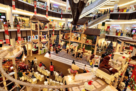 Kuala Lumpur,Malaysia - December 25,2013 Christmas decoration in Paradigm Mall のeditorial素材