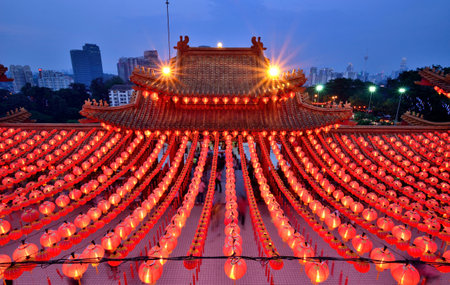 Kuala Lumpur,Malaysia - February 09, 2014   During Chinese New Year,many people come to Thean Hou...