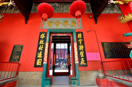 Kuala Lumpur,Malaysia - February 16, 2014 People can seen praying in the Guan Di temple which is located in Jalan Tun H S Lee,Kuala Lumpur のeditorial素材