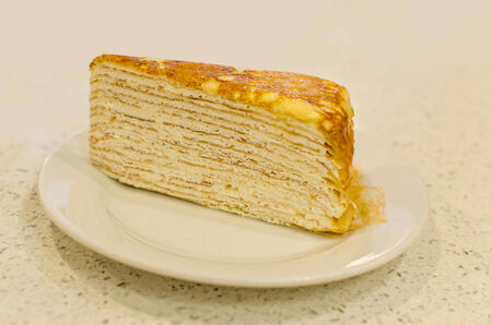 Thousand layers cake is a famous French cake in Malacca,Malaysiaの写真素材