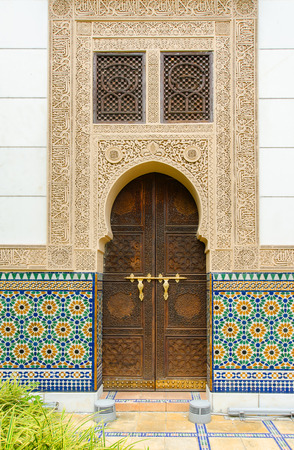 Detail of Moroccan door in Putrajaya Malaysiaの写真素材