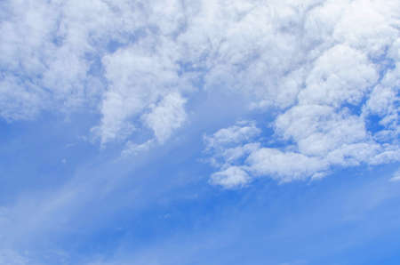 Blue sky and white cloudの写真素材