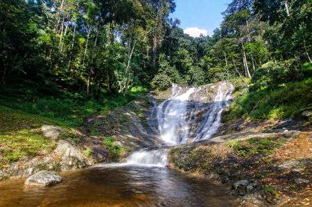 Lata Iskandar Waterfall Cameron Highlands along the trunk road from Tapah to Cameron Highlandの写真素材