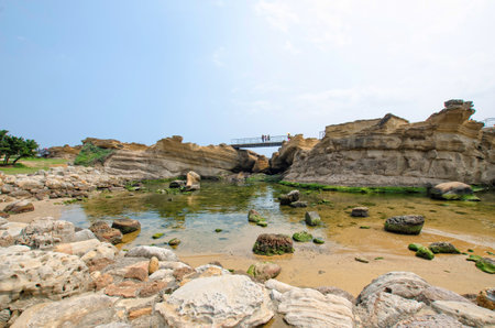 Natural landscape in Yehliu Geopark, Taiwan.のeditorial素材