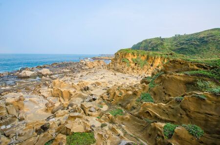 Ho Ping Island Hi Park located in KeelungTaiwan. It is set up along the coast as a seashore park.の写真素材