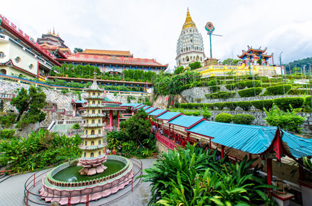 Penang,Malaysia - July 19,2015 : Kek Lok Si temple a Buddhist temple situated in Air Itam in Penang.It is one of the best known temples on the island.のeditorial素材