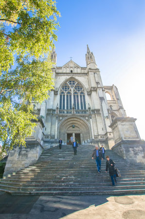 Dunedin,New Zealand - May 3,2016 : St Paul's Cathedral which is located at the center of Dunedin.のeditorial素材