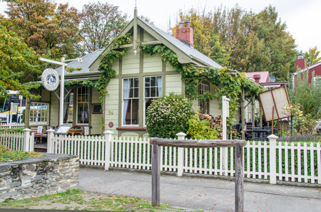 Arrowtown,New Zealand - April 27,2016 : Postmasters house restaurant in Arrowtown, New Zealandのeditorial素材