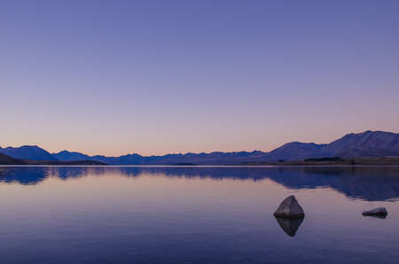 Beautiful dawn in Lake Tekapo,New Zealandの写真素材