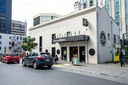 Auckland,New Zealand - September 18,2015 : Street view of Auckland city in New Zealand.のeditorial素材