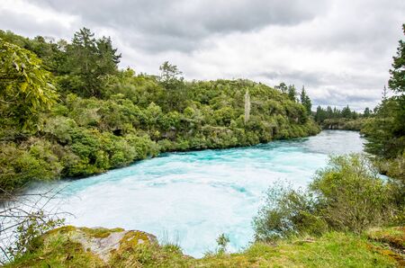 Huka Falls in New Zealandの写真素材