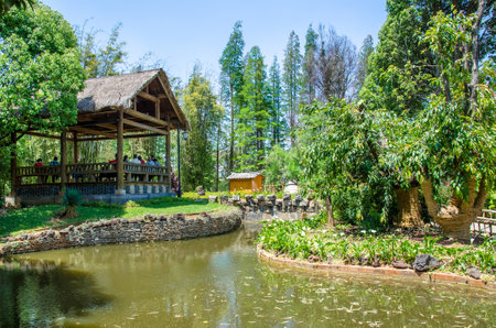 Kunming,China - April 9,2017 : Scenic view of the Yunnan Nationalities Village which is located at Kunming Yunnan.のeditorial素材