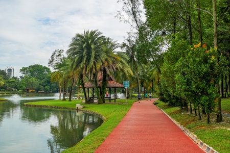Cheras,Malaysia - June 27,2017 : Permaisuri Lake Garden is one of the famous park in Cheras, there...