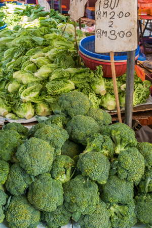 Various vegetables selling in a morning market.の写真素材
