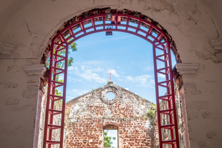 Malacca,Malaysia - July 16, 2017 : Scene of St Paul's Church in Malacca.のeditorial素材