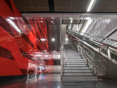 Kuala Lumpur,Malaysia - July 25,2017 : Latest MRT (Mass Rapid Transit) Bukit Bintang station. MRT is the latest public transportation system in Klang Valley from Sungai Buloh to Kajang.のeditorial素材