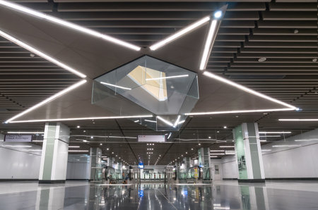 Kuala Lumpur,Malaysia - July 25,2017 : Latest MRT (Mass Rapid Transit) Muzium Negara station. MRT is the latest public transportation system in Klang Valley from Sungai Buloh to Kajang.のeditorial素材