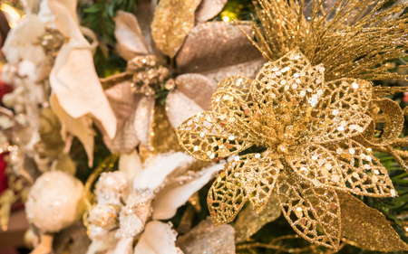Close up of the Christmas decoration on the Christmas tree.の写真素材